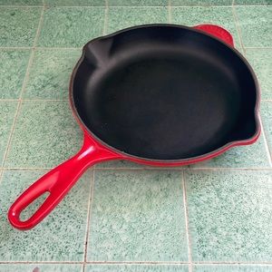 Le Creuset Classic 9” Cerise Red Enameled
Cast Iron Skillet
